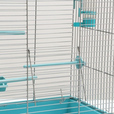 Birds of "Piggers" No. 101, chrome, equipped, 41x30x65 cm, turquoise-17