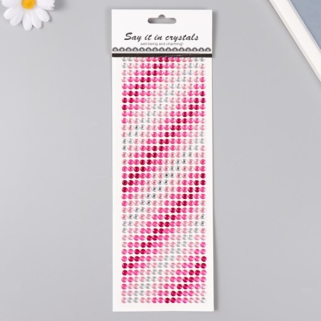 Self -adhesive rhinestones d 6 mm, pink