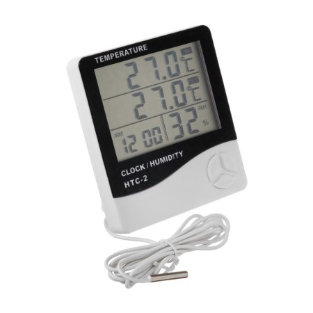Thermometer Luazon LTR-16, electronic, 2 temperature sensors, humidity sensor, white-1