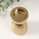 Ceramics candlestick per 1 candle "Illusion" d = 4 cm gold 6.5x6.5x10 cm