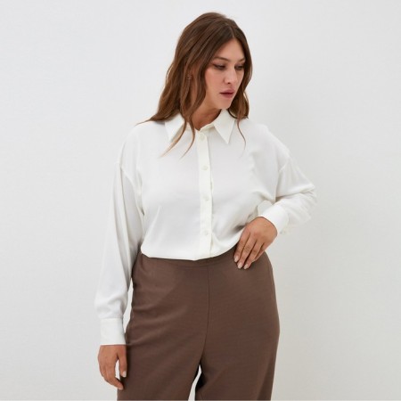 Silk shirt MIST PLUS-SIZE, p. 54, milk