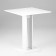 The kitchen table on one leg Sandro, 650x650x780, white/white