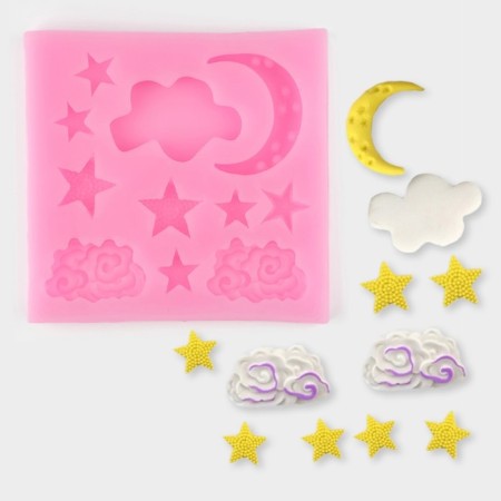 Mold "Night", silicone, 8.3 × 8.7 cm, color mix