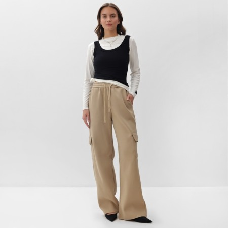 Women's pants mist size m, beige-1