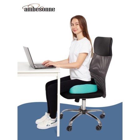 Anatomical pillow for sitting, size 45x40 cm, turquoise color-7