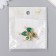 Decor for creativity plastic "drop with golden flowers" sea wave Crystal 2x1.2 cm