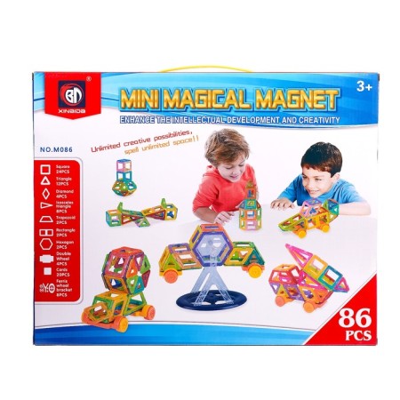 Magnetic designer "Mini Magic Magnet", 86 parts-6