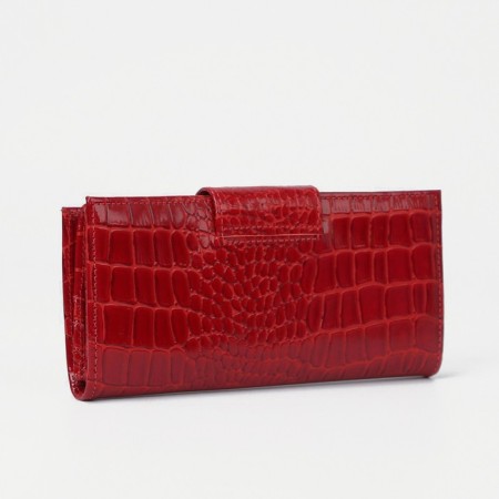 Women's wallet on magnet, red color-1