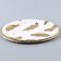 Paper plate "Golden feathers", in a set of 6 pcs.