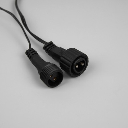 Garland “thread” 10 m, IP44, UMS, dark thread, 100 LED, white glow, flickering all LEDs, 24 V-2
