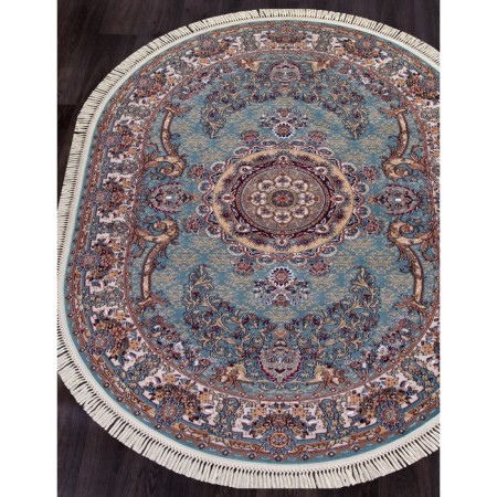 Oval Merinos shahreza carpet, size 200x285 cm, color Blue-1