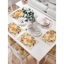 A set of napkins for setting the table “Fox, fox, fox ...”, rectangular, size 32x46 cm, 4 pcs
