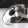 Glass cover for pans and pots "Dolyana", D = 24 cm, stainless rim, plastic handle