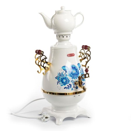 Samovar Centek CT-0092 A, plastic, 4 l, 2300 W, LED indicator, ceramic beam, white