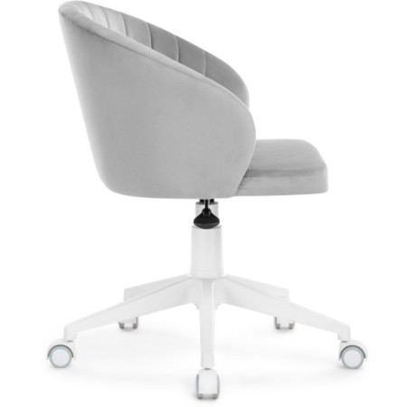 Computer chair Plastic Plastic/velor, white/gray 59x60x78 cm-3