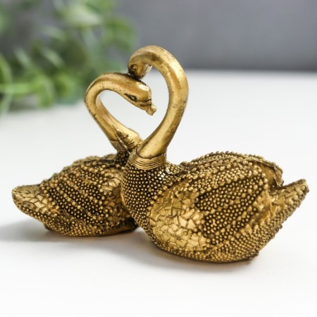 Souvenir Polystone "2 Swan" for bronze mix 6x4x9cm-7