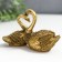 Souvenir Polystone "2 Swan" for bronze mix 6x4x9cm