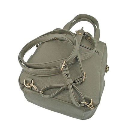 Female-rugboat bag, artificial leather, olive 18x10x27 cm-2