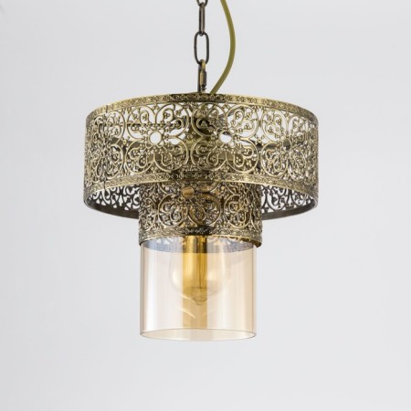 Suspended Citilux “Emir” CL467133, 24x24x34.5 cm, 1x75W, E27, brown color-4
