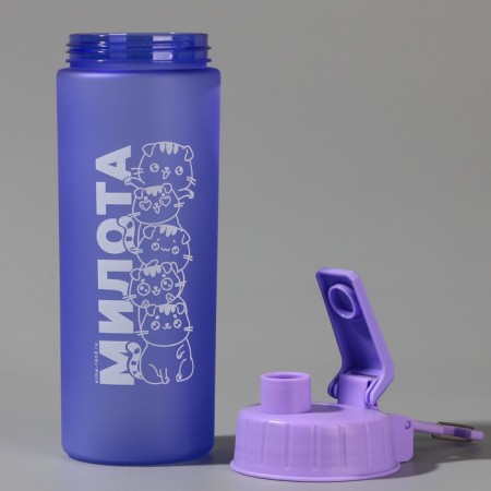 Walking drinker for cats "Milot", 23x7.5x7.5 cm, 750 ml, purple-4