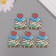 Decor for creativity wood "Stack of books with an apple" set of 5 pcs 4.5x4x0.3 cm