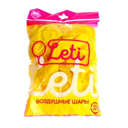 Latex ball 12 ", crystal, set 50 pcs., Yellow color-1