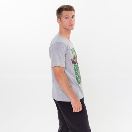 T-shirt male, color light gray melange, a ha ha, size 56-1