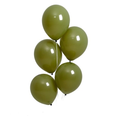 Latex ball 12 ", pastel, set 100 pcs., Color green avocado-1