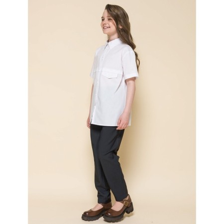 Blouse for girls, height 128 cm, white color-6