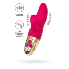 Vibrator Mystim Hop Hop Bob, 16.5 cm, silicone, burgundy color