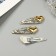 Hair invisibility "Agatha" (set 3 pcs) heart, 5 cm, gold