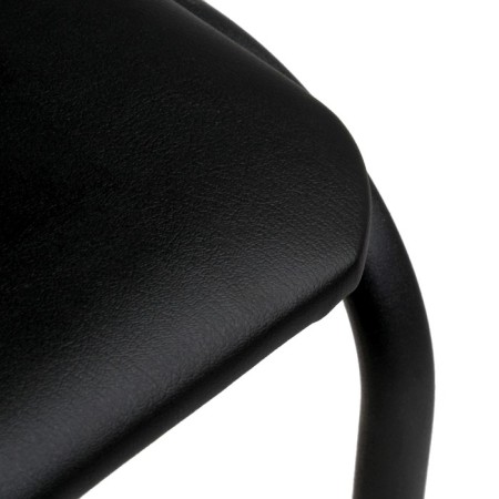 Ascona chair, artificial leather, black, black frame-1