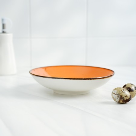 Porcelain salad Magistro "Cerera", 400 ml, d = 16.2 cm, color orange color-6