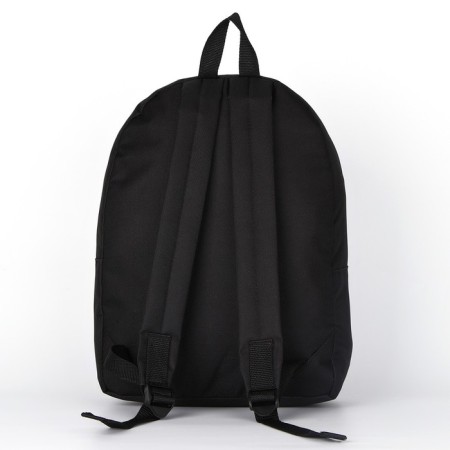 School textile “Pin” school backpack, with pocket, 27x11x37, black color-3