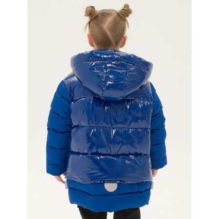 Coat for girls, height 116 cm, blue color-6