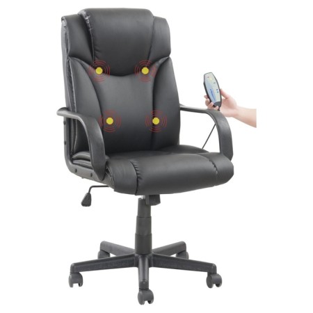 Armchair for the head of the Brabix Relax MS-001, 4 massage modules, eco-leather, black-1