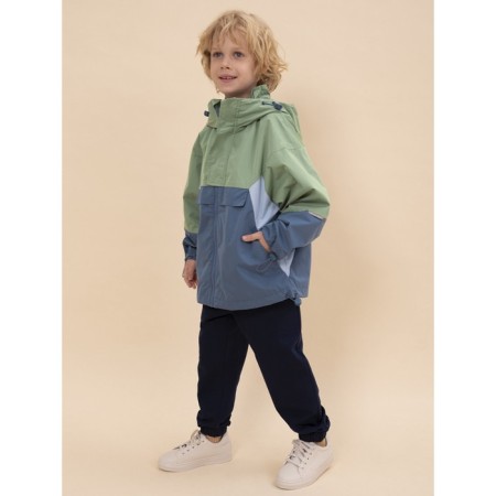 Windbreaker for boys, height 134 cm, green color-1
