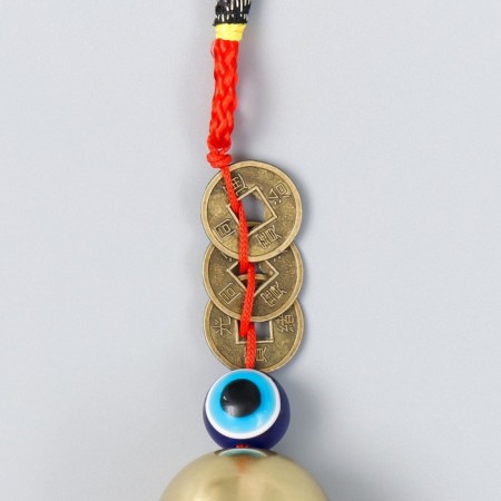 Metal bell "from the evil eye" 1 bell+3 coins 18 cm-1