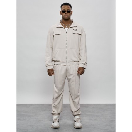 Sports suit men's, size 48, beige color-5