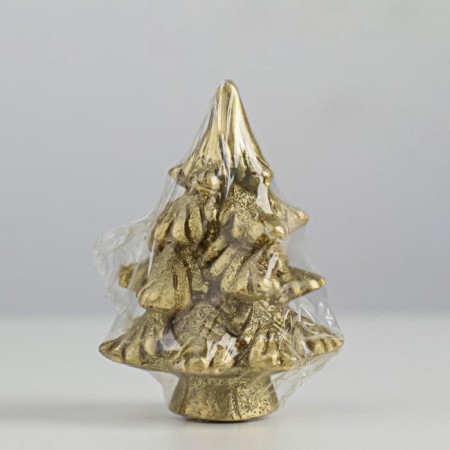 New Year's candle "Christmas tree on the stump", 7 cm, golden-2