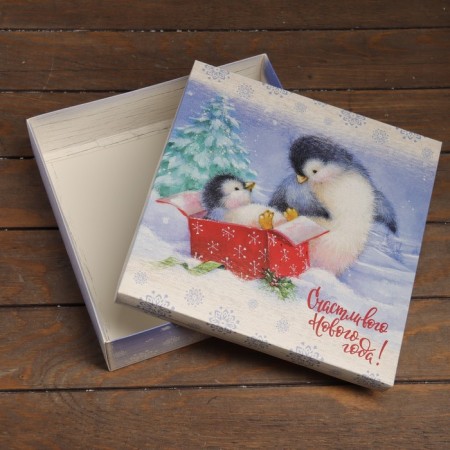 The box is folding, the cover is the "happy New Year" 30 x 30 x 8 cm-3