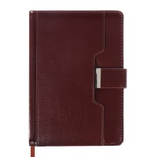 Delicidal of a non -combined A5 136 sheets, leatherette Devente. Prestige, a solid cover with foam rubber, perforation, liesse, block 70, brown