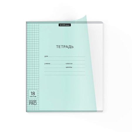Notebook 18 sheet in the Erichkrause Coverpro neon “Classic”, plastic cover, OFSET block, whiteness 100%, mint-6
