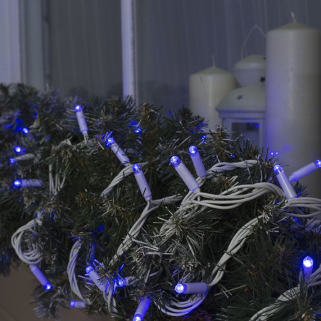 Garland "thread" 10 m, IP65, UMS, white thread, 100 led, glow blue, 220 V-3