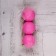 Set of balls plastic D-5.5 cm, 3 pcs "matte" bright pink