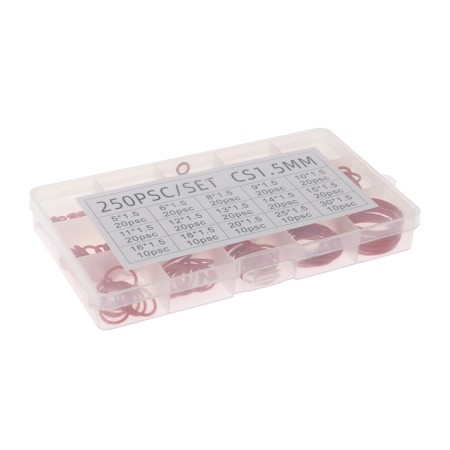 Sealing ring, 15 types, thickness 1.5 mm, set 250 pcs-2