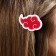 Hair clips on the postcard "Cloud", 3.7 x 3.2 x 1 cm