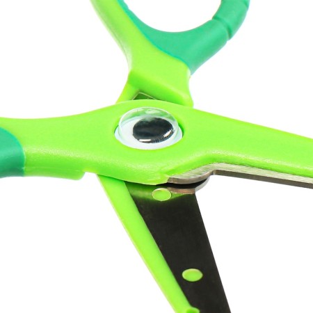 Scissors 13.5cm rubberized handles, rounded ends of the blades, crocodile green calligrata 1058294-4