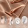 A set of massage for the face and neckline, 2 pcs, color pink gold