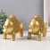 Souvenir Polystone "Golden fish with rhinestones" set 2 pcs 15x9x15 cm